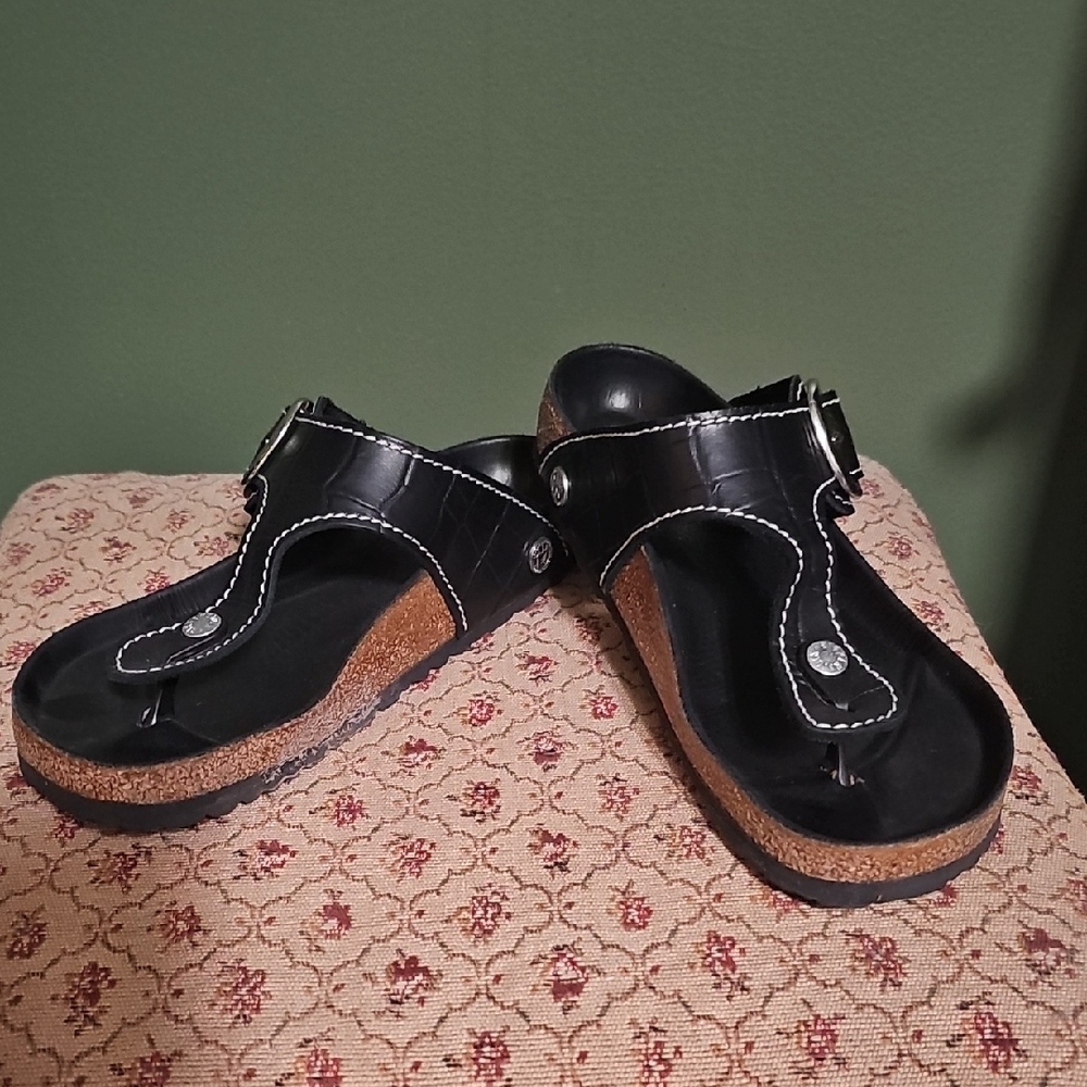 Birkenstock Black Sandals with Comfortable Footbed